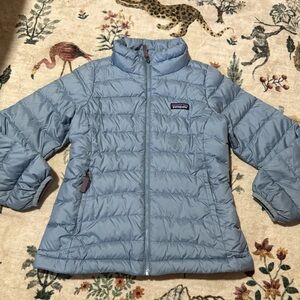 Patagonia Light Blue Quilted Jacket girls size S